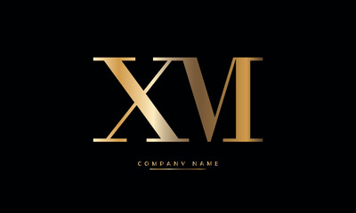 XM, MX, X, M Abstract Letters Logo Monogram