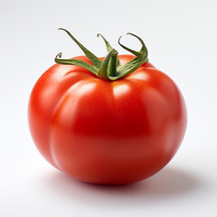 Fresh Tomato on white background.
