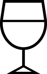 outline of drink water glass