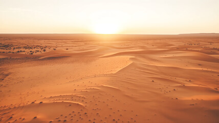 Fototapeta na wymiar A Dreamy Sunset Over Desert Dunes