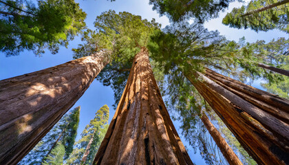 Fototapeta na wymiar Sequoia tallest biggest trees in the world