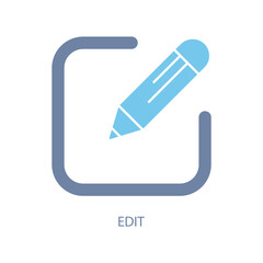 edit concept line icon. Simple element illustration. edit concept outline symbol design.