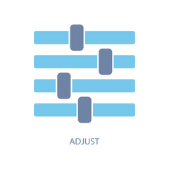 adjust concept line icon. Simple element illustration. adjust concept outline symbol design.