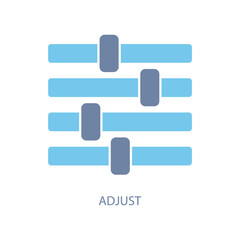 Fototapeta premium adjust concept line icon. Simple element illustration. adjust concept outline symbol design.