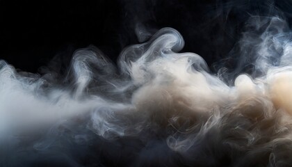 Obraz premium Dreamlike Drift: Swirling Fog Creates a Mesmerizing Panorama