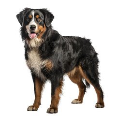Bernese mountain dog, on transparent background.