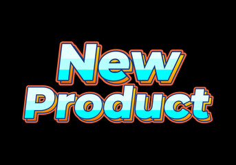 New product. Text effect in white blue color