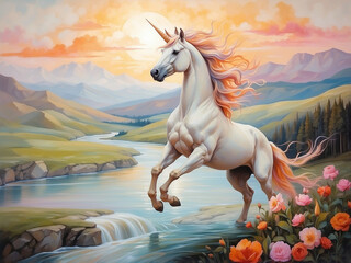 horse in the mountains