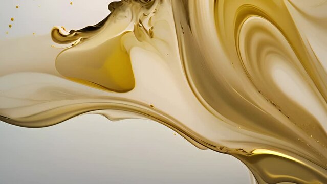 Gold Ink Paint Diffusion Animated Background