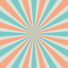 Retro background with rays or. Retro sunburst or sunburst background. Vector illustration
