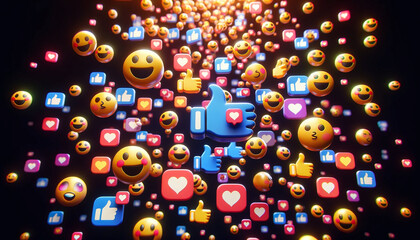 abstract social media icons background