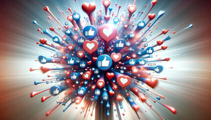 abstract background with likes