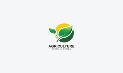 agriculture and natural farm logo design vector template