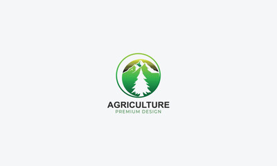 agriculture and natural farm logo design vector template