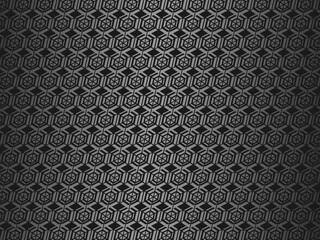 Black metal texture steel background hexagon pattern. Perforated metal sheet.