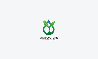 agriculture and natural farm logo design vector template