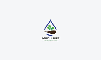 agriculture and natural farm logo design vector template