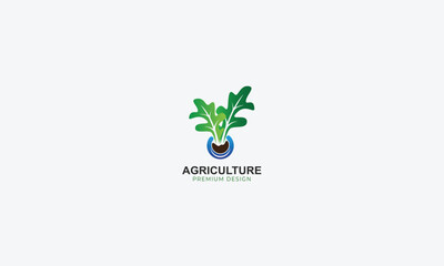 agriculture and natural farm logo design vector template