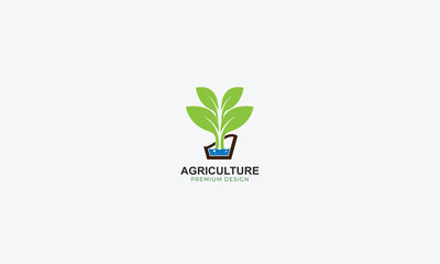 agriculture and natural farm logo design vector template