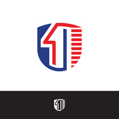 First Shield icon logo design illustration