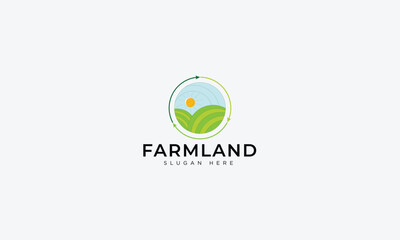 agriculture and natural farm logo design vector template