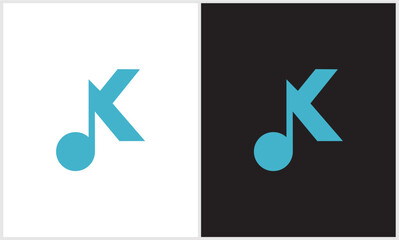 letter K music vector