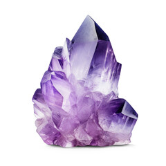 calcite crystal amethyst on isolate transparency background, PNG