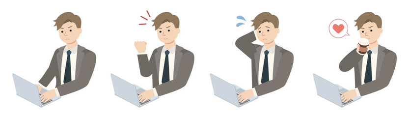 ビジネスマンのイラスト（ベクター）