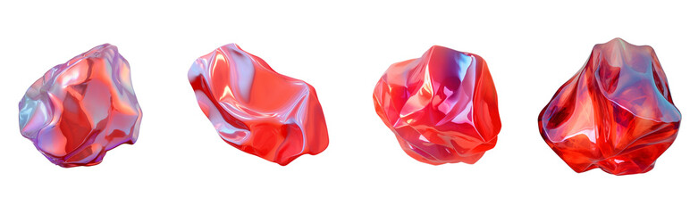 Holographic Iridescence elements set collection. Iridescent Abstract Elegance