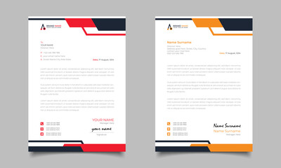 Obraz premium Professional And Modern Letterhead Design Business Letterhead Template Design