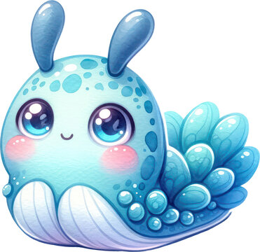 recommend clip art: Nudibranch Sea Slugs, Watercolor Cute Drawing Nudibranch Sea Slugs Sea life animals, nursery style, PNG