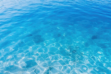 Obraz premium Calm clear blue sea water background. Blue azure sea water texture.