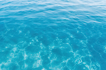 Fototapeta premium Calm clear blue sea water background. Blue azure sea water texture.