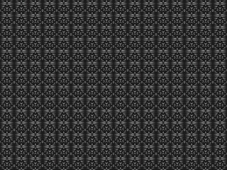 Black metal texture steel background hexagon pattern. Perforated metal sheet.