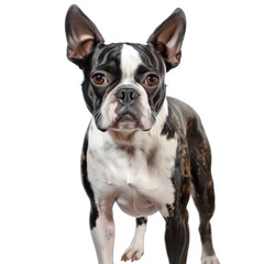 Boston terrier dog, on transparent background.