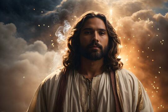 A portrait of Jesus Christ in gloriness