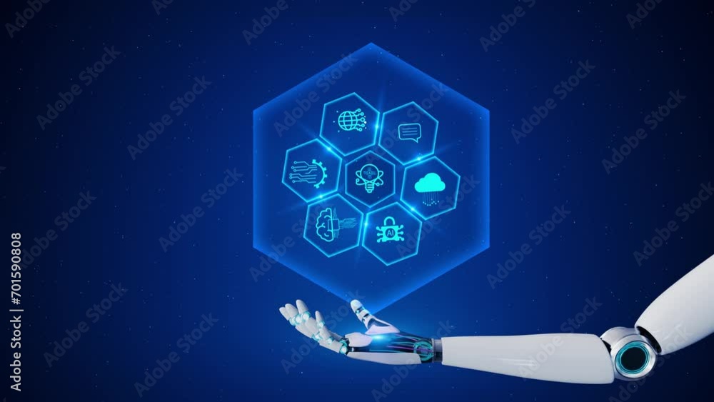 Poster digital business idea creative concept technology deep learning, idea innovation and success inspira