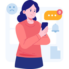 Empty Message Character Illustration