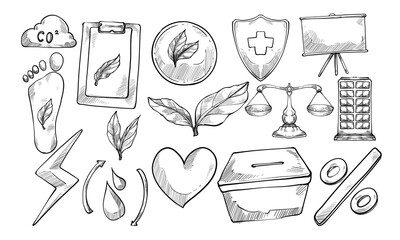 Sustainable Business handdrawn collection