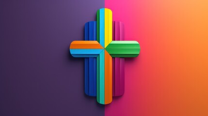 Obraz premium Abstract Vector Art of Cross
