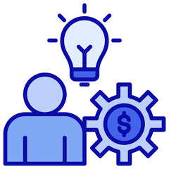 Entrepreneur Blue Icon