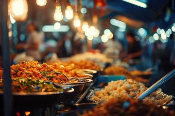 Foto op Aluminium Asian street food background  © kramynina