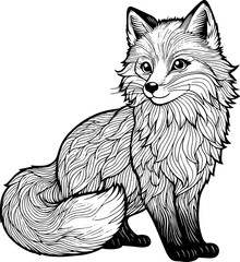 Coloring page Animals Cartoon clipart for kids illustration book
