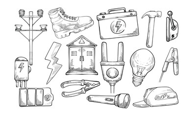 Electrician handdrawn collection
