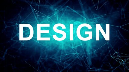 Animated futuristic texts about Architectural Design, architecture and design services