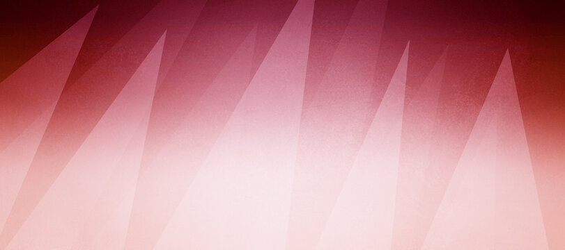 modern abstract red background design with layers of textured white transparent material in triangle and squares shapes in random geometric pattern