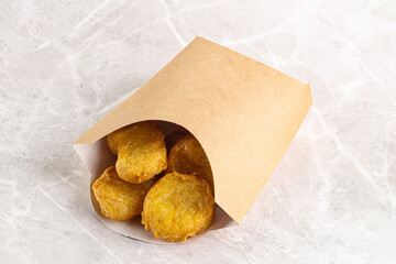 Crunchy crispy chicken nuggets snack