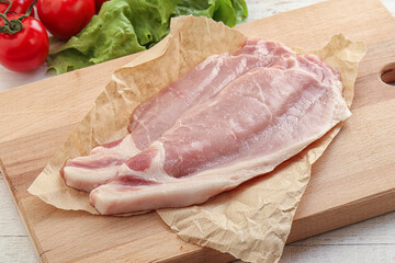 Raw pork steak for grill