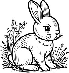 Coloring page Animals Cartoon clipart for kids illustration book	
