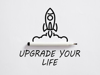 Increasing the quality of lifestyle. Life improvement, transformation and change. Hand written...